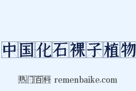 中国化石裸子植物是什么意思的图片